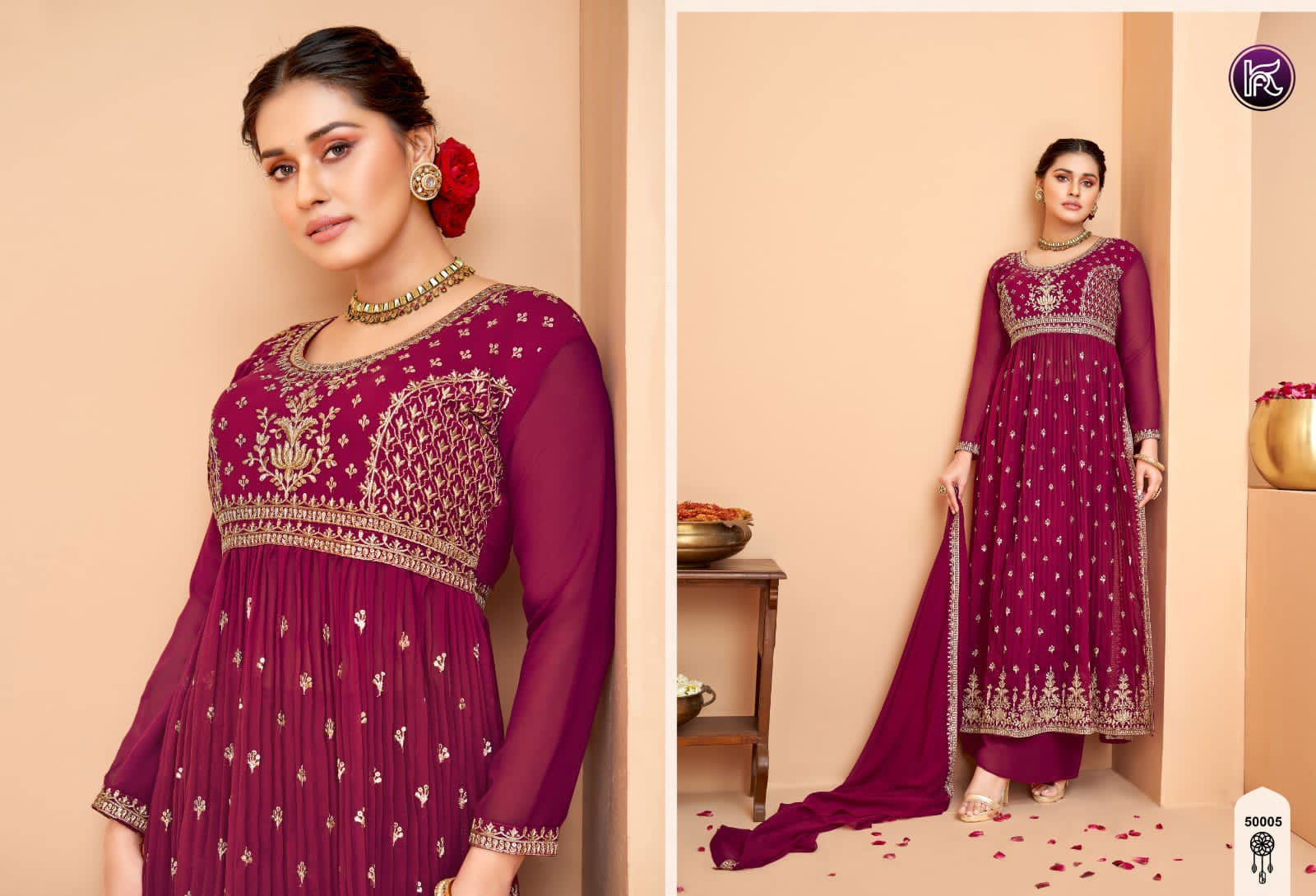 Kala Nayra 50001-50006 Georgette Wholesale Wedding Salwar Suits